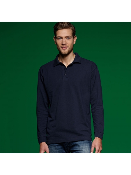 Polo Personalizzate Piqué Long-Sleeved James & Nicholson