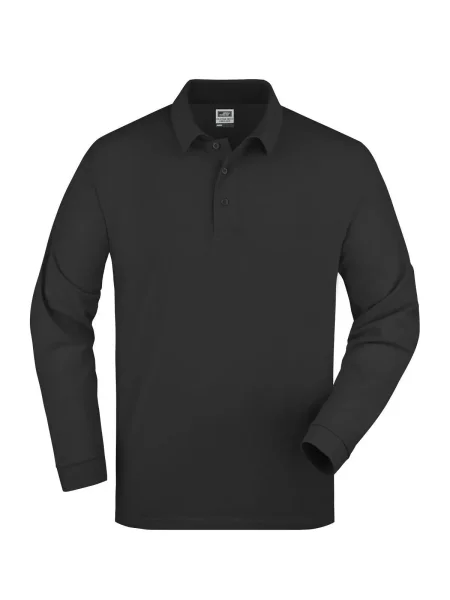 polo-da-uomo-personalizzata-james-nicholson-pique-long-sleeved-black-5.webp
