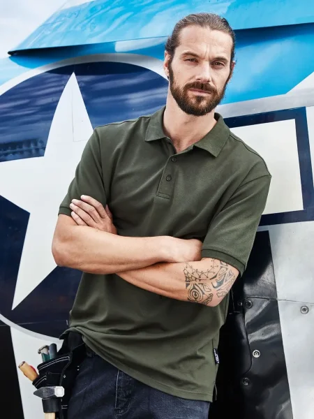 Polo da uomo personalizzata James & Nicholson Men's Bio Stretch-Polo Work - Solid