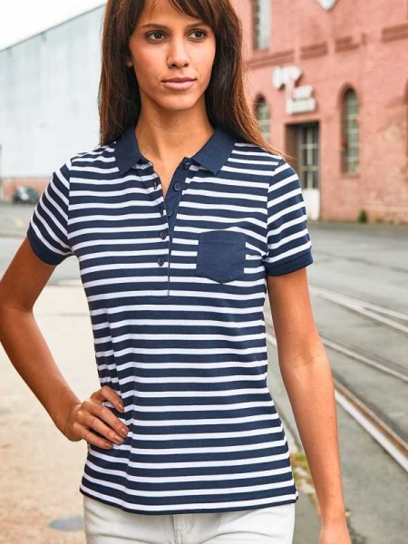 Polo da donna personalizzata James & Nicholson Ladies' Polo Striped