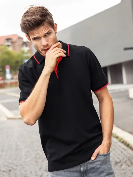 Polo da uomo personalizzata James & Nicholson Men's Polo Stripe