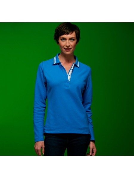 Polo Personalizzate donna Long-Sleeved James&Nicholson