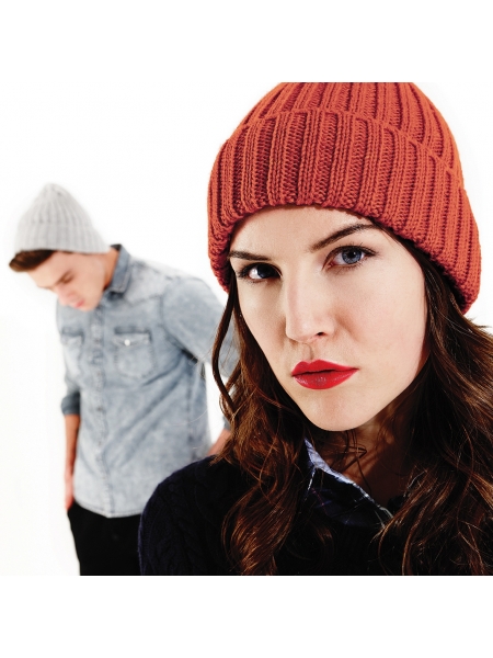 Cappello invernale personalizzato Beechfield Chunky Ribbed Beanie
