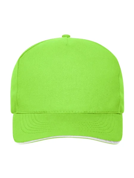 cappellino-baseball-adulto-5-pannelli-personalizzato-myrtle-beach-sandwich-bio-cotton-lime-green-white-59.webp