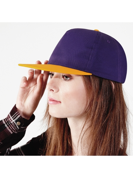 Cappellino modello rap e snapback bambino Beechfield Youth Size Snapback