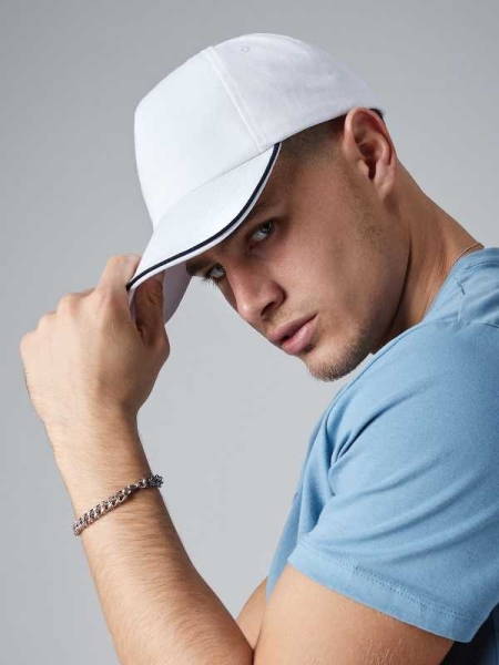 Cappellino baseball personalizzato Beechfield Aut. 5 Panel Cap Piped Peak