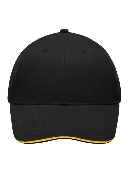cappellino-baseball-6-pannelli-personalizzato-myrtle-beach-light-brushed-sandwich-black-gold-yellow-74.webp