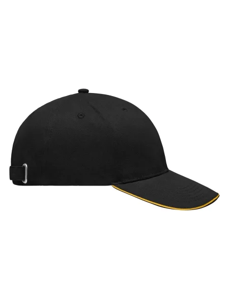cappellino-baseball-6-pannelli-personalizzato-myrtle-beach-light-brushed-sandwich-black-gold-yellow-77.webp