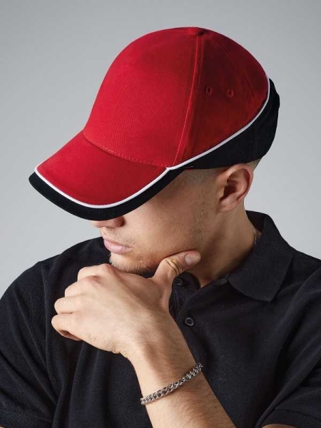 Cappellino baseball 5 pannelli personalizzato Beechfield Teamwear Competition