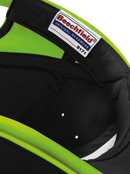 cappellino-baseball-5-pannelli-personalizzato-beechfield-teamwear-competition-black-lime-green-74.webp