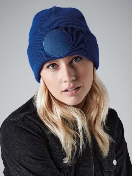 Cappello invernale personalizzato Beechfield Circular Patch Beanie