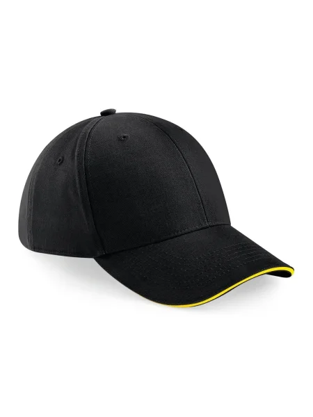 cappellino-baseball-personalizzato-beechfield-athleisure-6-panel-black-yellow-6.webp