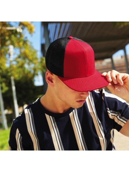 Cappellino Original Flat Peak 6 Pan rucker Beechfield