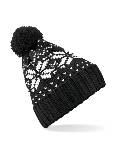 cappello-con-pon-pon-personalizzabile-beechfield-fair-isle-snowstar-black-white-23.webp