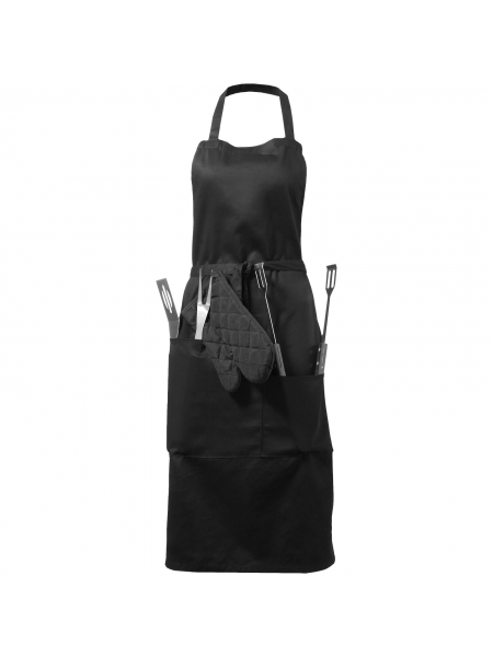 Grembiule barbecue con attrezzi e guanto personalizzabile