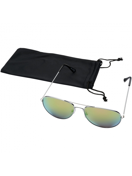Occhiali da sole Aviator con lenti a specchio colorate