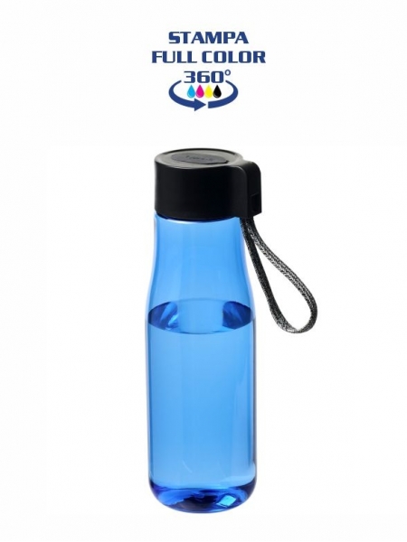 Bottiglia sportiva Ara in Tritan™ da 640 ml con cavo di ricarica