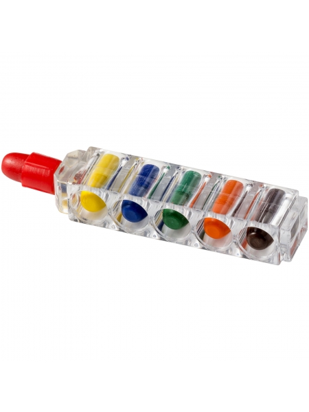 Set di matite simpatiche a cera con custodia trasparente Waxy