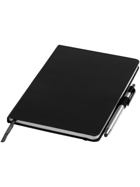 Blocco note formato A5 con penna a sfera e stylus Crown