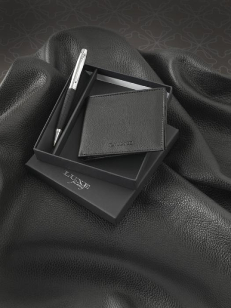 Set regalo con penne personalizzate e portafoglio personalizzato Luxe Baritone