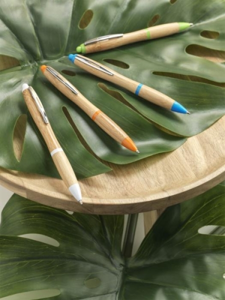 Penna a sfera in bamboo personalizzata Nash