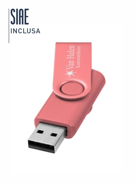 Chiavetta USB in metallo personalizzata Rotate-Metallic 4 GB
