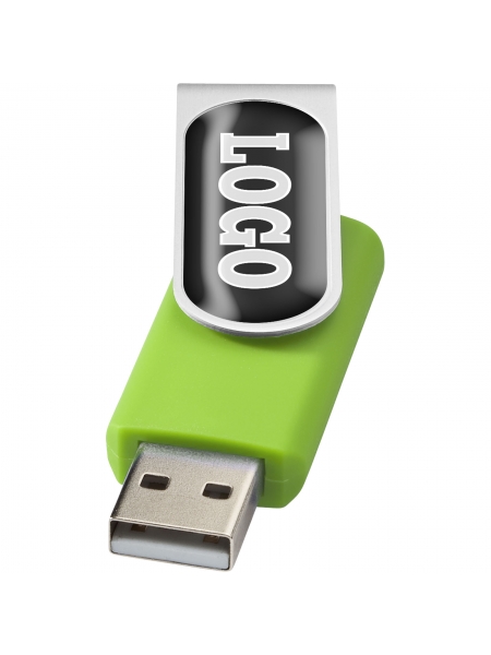 Chiavetta USB economica personalizzata Rotate-Doming 2 GB