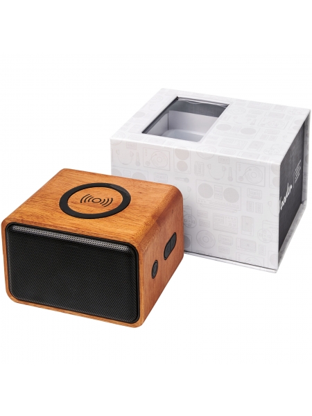Altoparlante Wooden con base di ricarica wireless