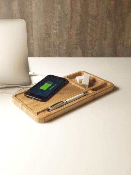 Organizer scrivania con caricabatterie wireless personalizzato Frame