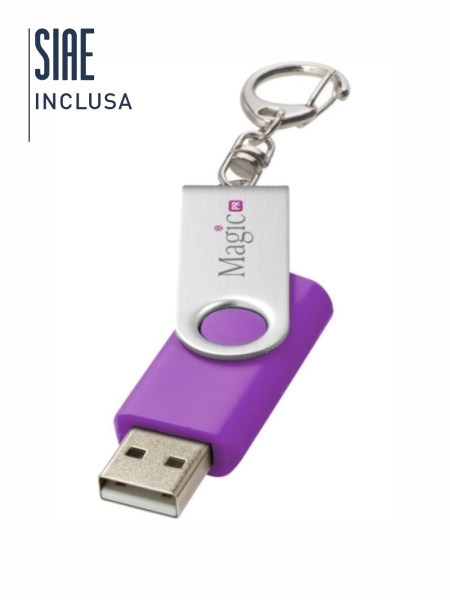 USB pen drive Rotate con portachiavi