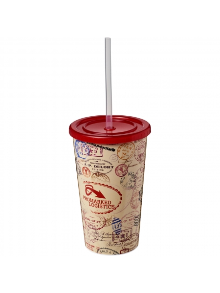 S&S-Shop 15 Bicchieri In Plastica Riutilizzabili 0,4L, Lavabili In Lavastoviglie, Infrangibili, Colore Rosso