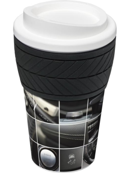 Bicchiere termico con Tyre Grip personalizzato Brite-Americano 350 ml