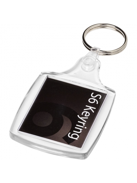 Portachiavi con foto e clip in plastica personalizzato A6 Vosa