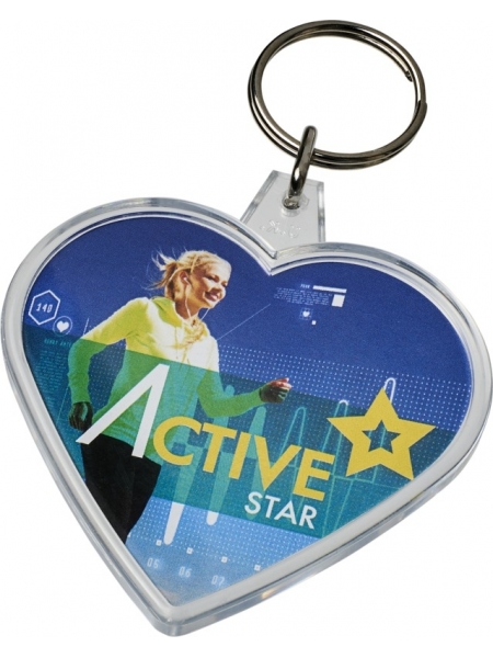 Portachiavi con foto a forma di cuore personalizzato Combo