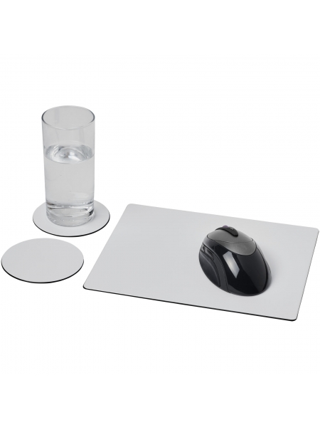 Set con tappetino per mouse e sottobicchieri personalizzato Brite-Mat 2