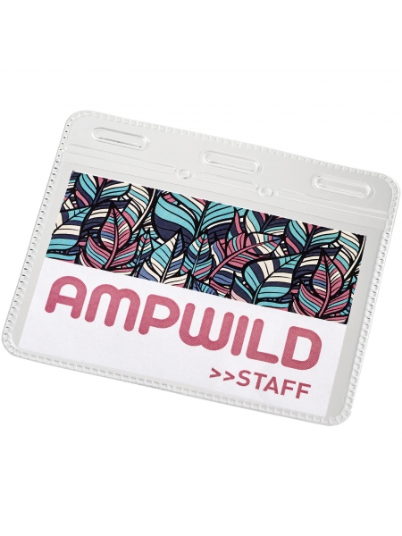 Porta badge orizzontale in pvc 10,2x10 cm Arell