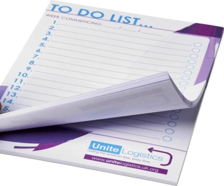 Blocco note A5 Desk-Mate® personalizzabile con 50 fogli