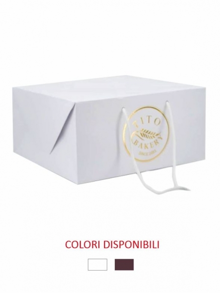 Shopper Box 22x22x11 cm - Personalizzate con stampa a caldo