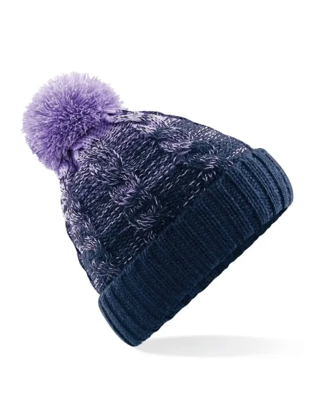 cappello-invernale-pon-pon-personalizzabile-beechfield-ombre-lavender-french-navy-5.webp