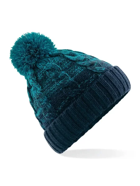 cappello-invernale-pon-pon-personalizzabile-beechfield-ombre-teal-french-navy-6.webp