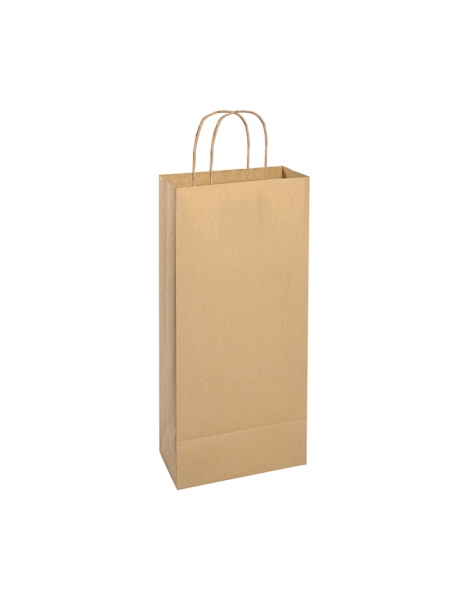 Buste per 2 bottiglie in carta riciclata avana 18 x 8 x 39 cm