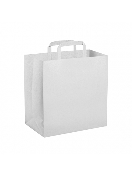 Buste White Take Away in carta kraft bianca 32 x 22 x 33