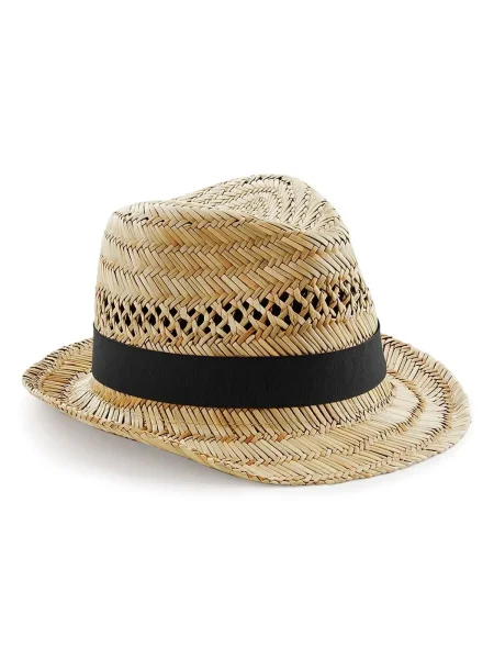 Cappello di paglia personalizzato Beechfield Straw Summer Trilby