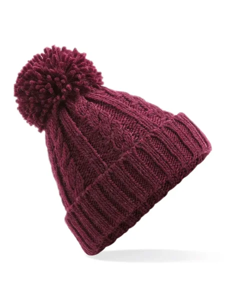 Cappello invernale personalizzato Beechfield Cable Knit Melange Beanie