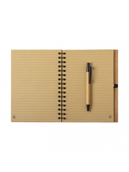 Taccuino B5 ad anelli con penna personalizzato Notes Bamboo