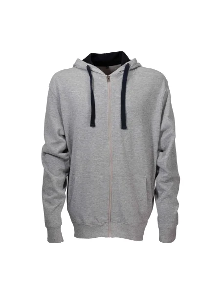 Felpa uomo con zip intera in cotone e poliestere 280 g/m²