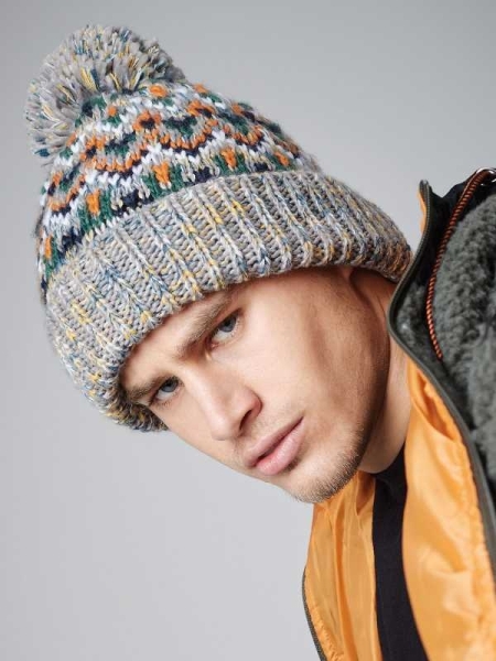 Cappello invernale con pon-pon personalizzato Beechfield Blizzard Bobble Beanie