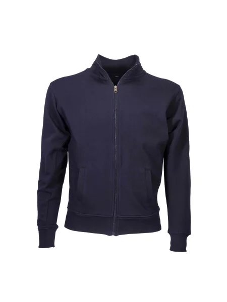 Felpa con zip lunga e tasche laterali in cotone 280 g/m²