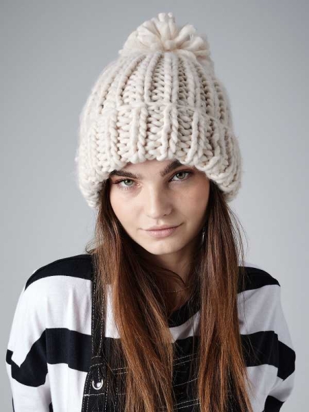 Cappello invernale personalizzato Beechfield Oversized Hand-Knitted Beanie