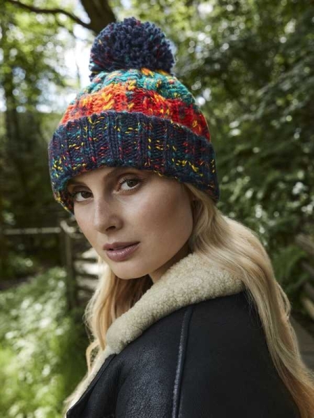 Cappello invernale personalizzato Beechfield Corkscrew Pom Pom Beanie